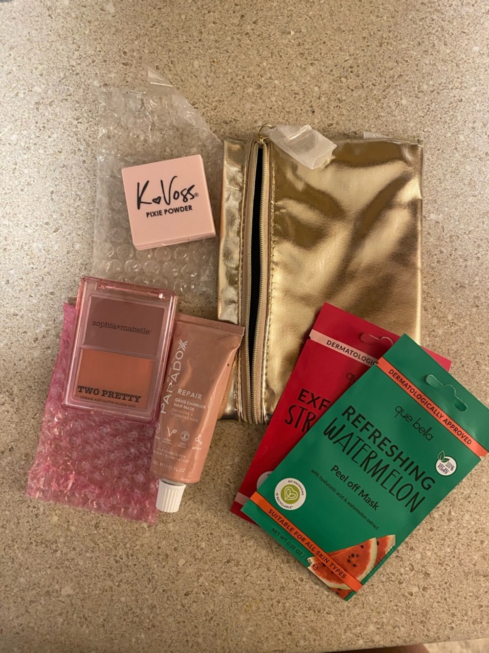 /Various Women Makeup Bundle in Gold Bag